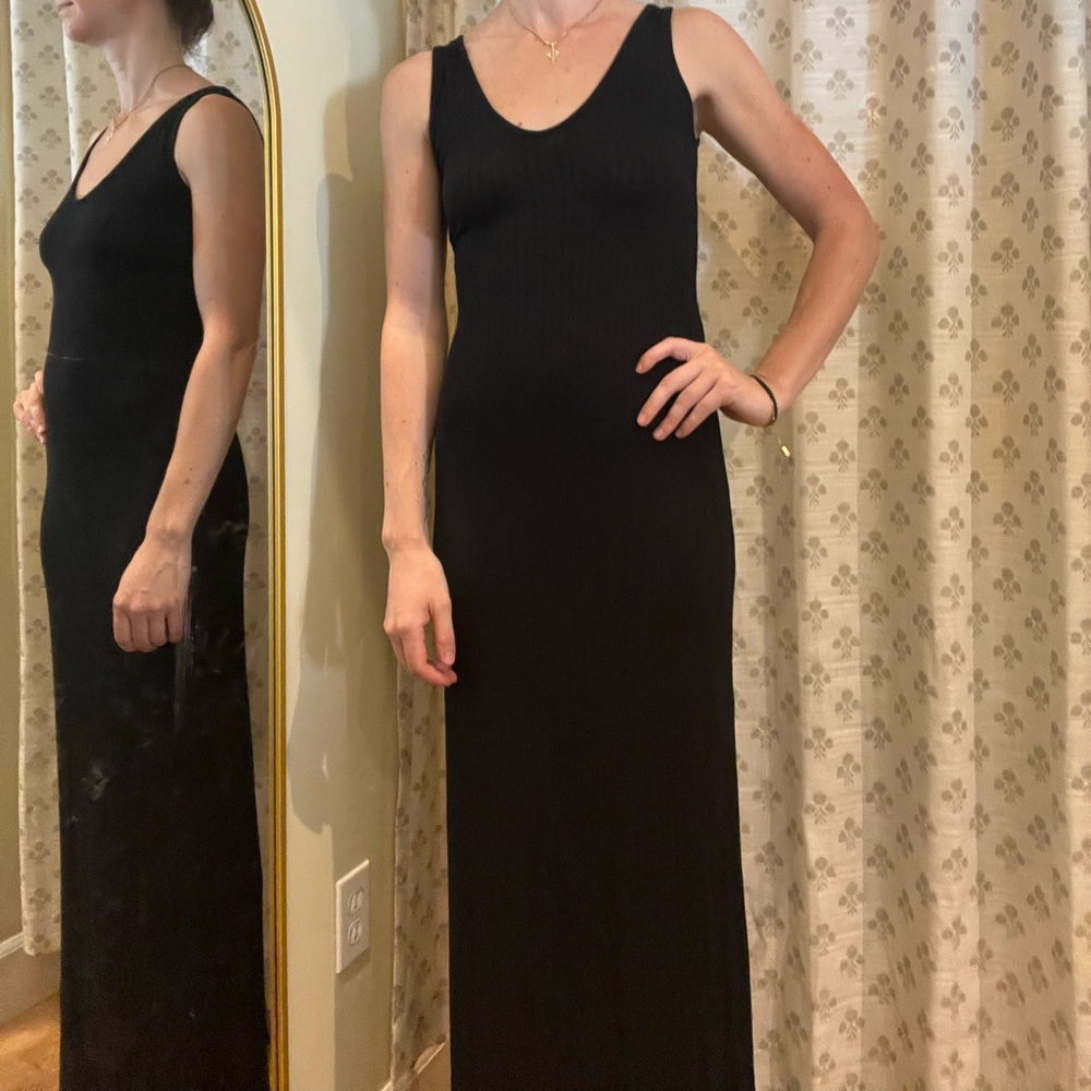 Naiba Greek brand black maxi dress.